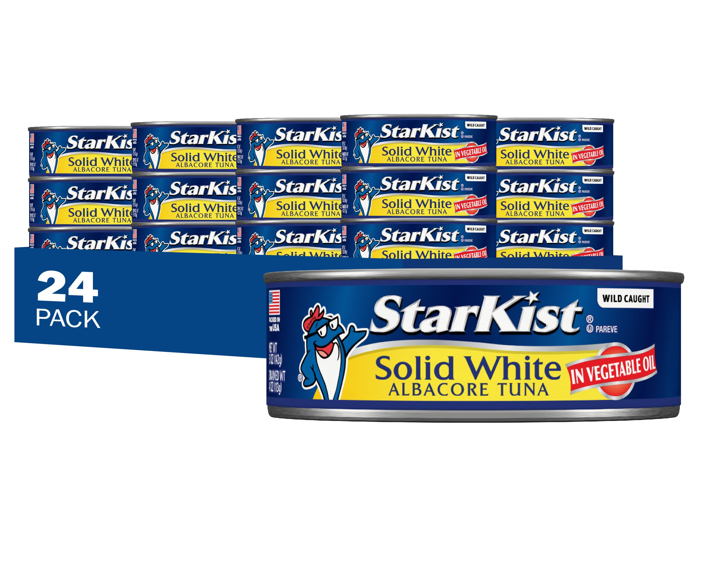 StarKist Solid White Albacore Tuna in Oil - 5 oz Can (Pack of 24) | Premium Canned Tuna for Salads, Sandwiches & Meal Prep | High Protein, Keto & Paleo Friendly