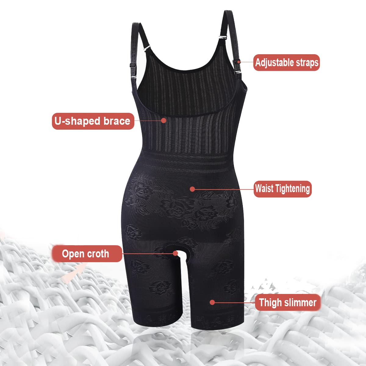 Best Women's Waist Trainer for Tummy Control - Full Body Shaper Open Bust Bodysuit - Perfect for Workouts, Postpartum Recovery & Special Occasions