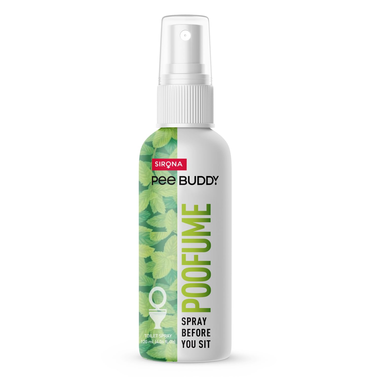 PEE BUDDY PooFume Toilet Seat Sanitizer Spray - 120ml Mint Scent | Alcohol-Free & Aerosol-Free Toilet Spray | Eliminates Odors & Germs | Safe for Sensitive Skin | Perfect for Travel, Public Restrooms & Home Use