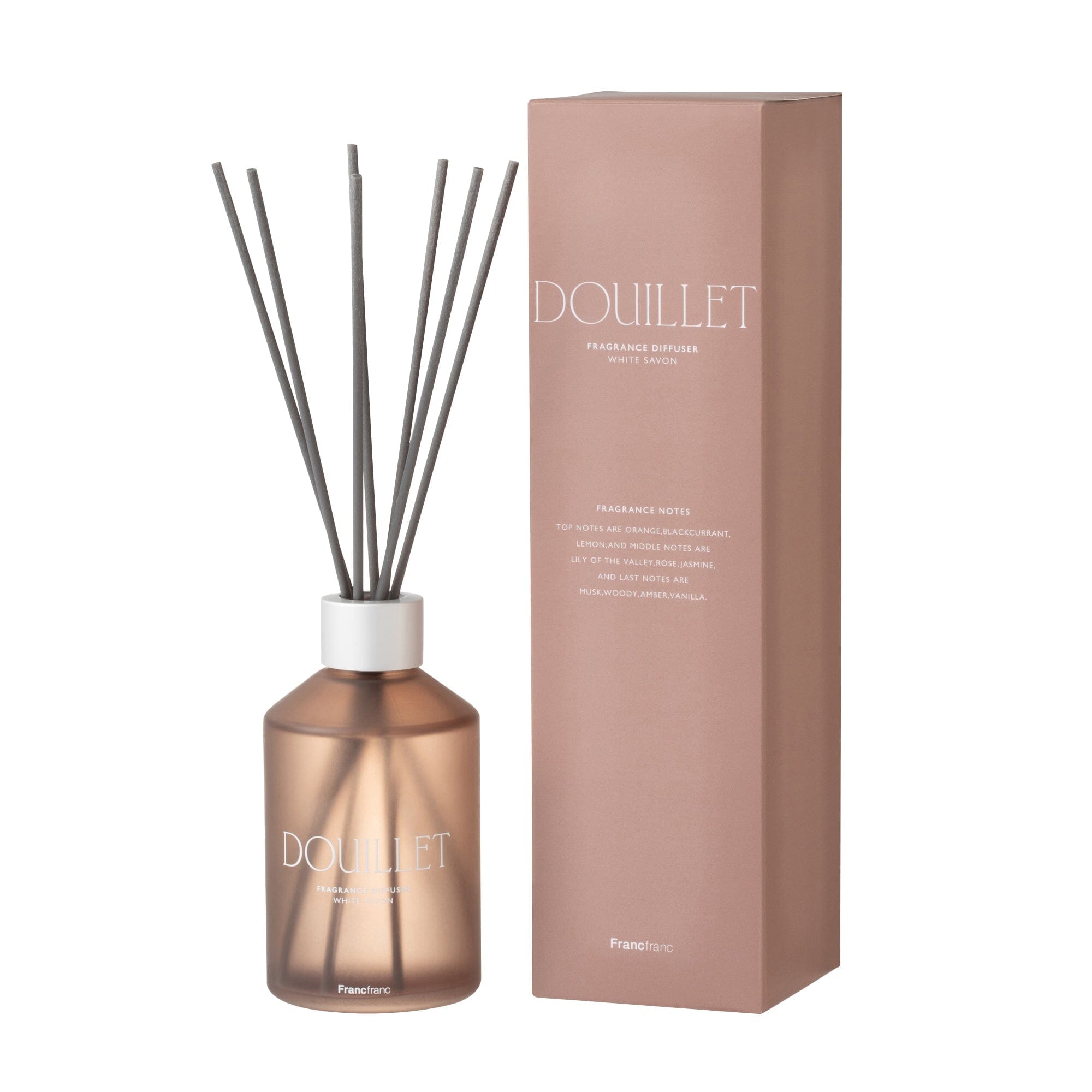 Premium Brown Fragrance Diffuser with White Savon Scent - Perfect for Home, Office, and Spa Relaxation