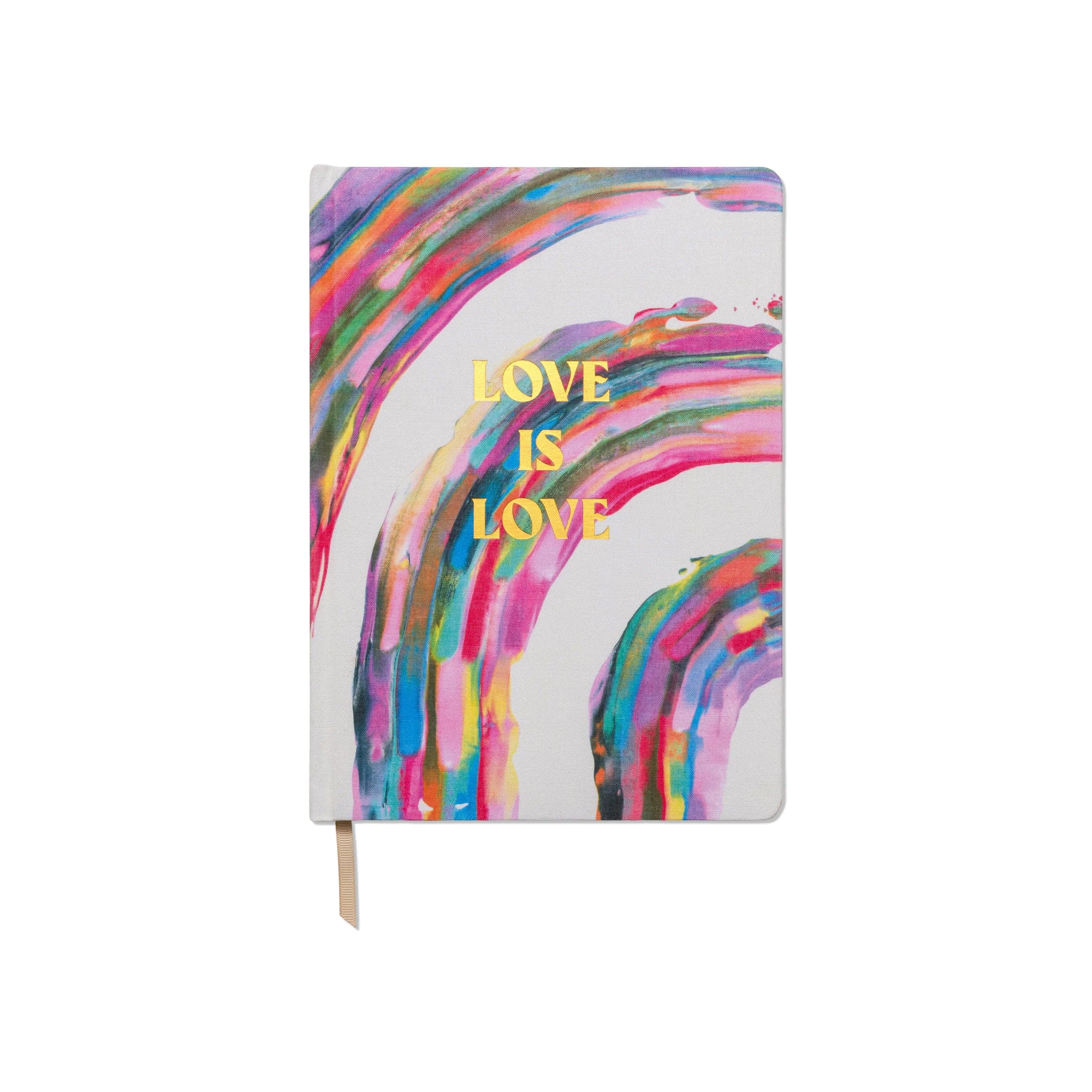 Love is Love Jumbo Cloth Journal - Large Fabric Notebook for Writing, Sketching & Scrapbooking - Perfect for LGBTQ+ Pride, Wedding Guest Books & Memory Keeping