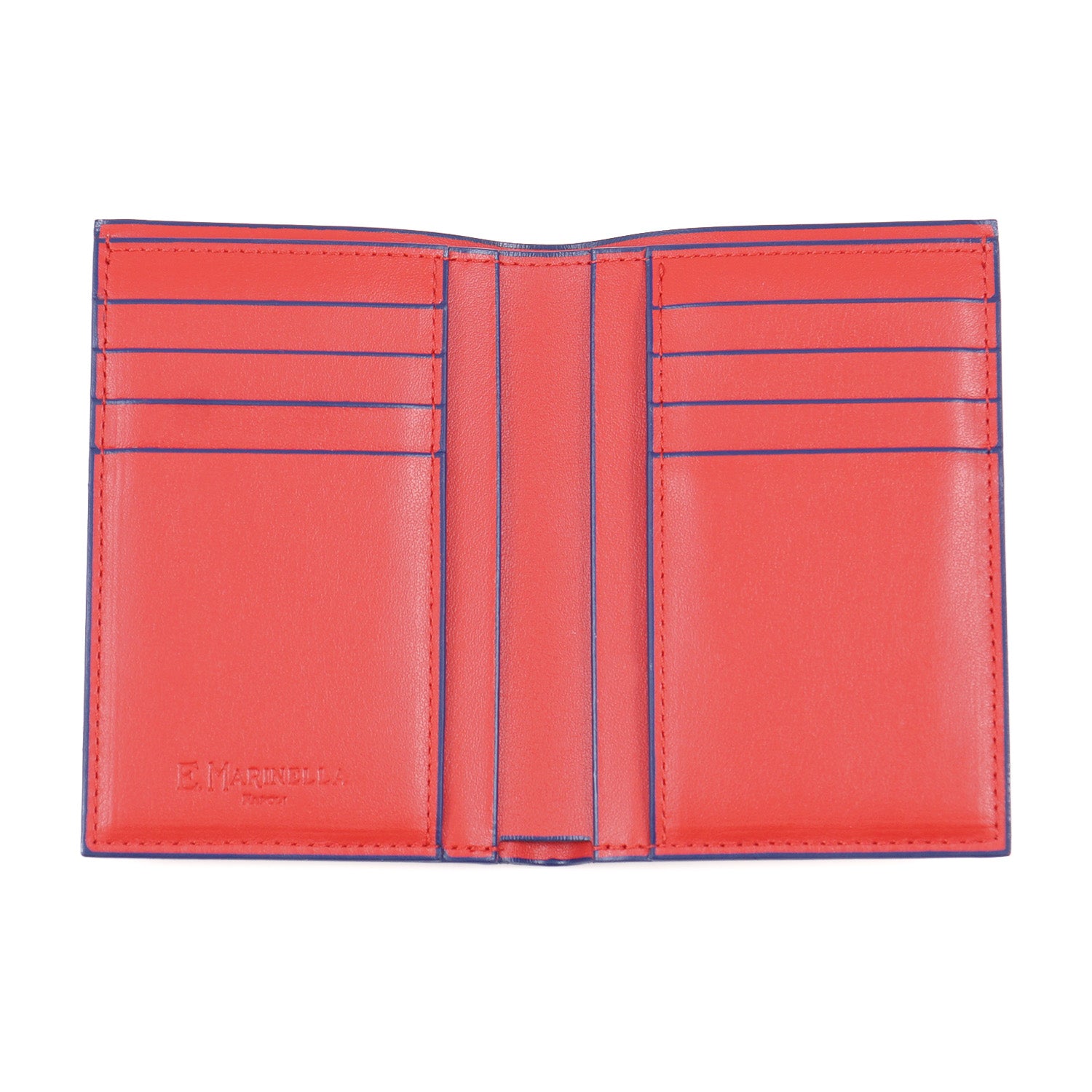 E.Marinella Vertical Wallet for Men - Genuine Soft Calfskin Leather Slim Bifold Wallet with RFID Protection | Perfect for Everyday Carry, Business & Travel