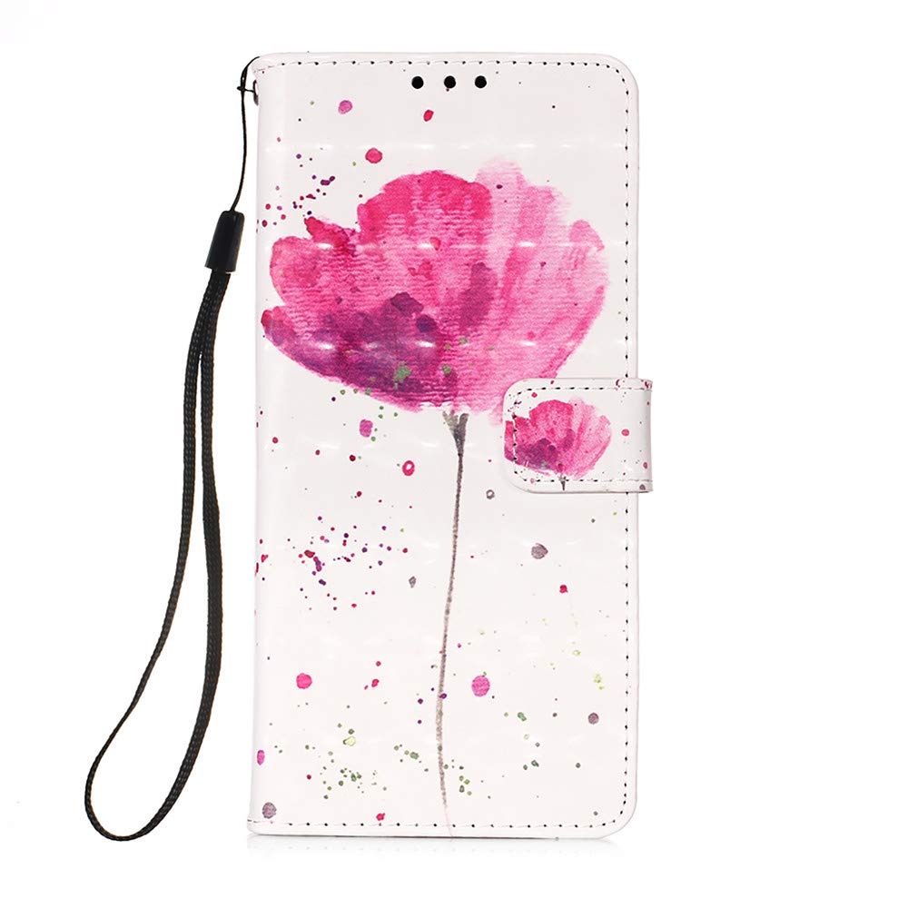 Premium Leather Wallet Case for Samsung Galaxy S21 Ultra - 3D Floral Design with Card Holder & Kickstand | Slim Flip Cover with RFID Protection | Perfect for Work, Travel & Everyday Use