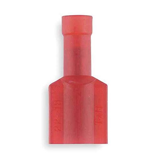 Red Male Disconnect Connector 22-18 AWG - Pack of 50 | Ideal for Automotive Wiring, Electrical Repairs & DIY Projects