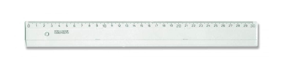 Koh-I-Noor 30cm Transparent Plastic Ruler - 30 x 3 x 1 cm - Perfect for School, Office & Craft Projects - Durable & Clear Measuring Tool