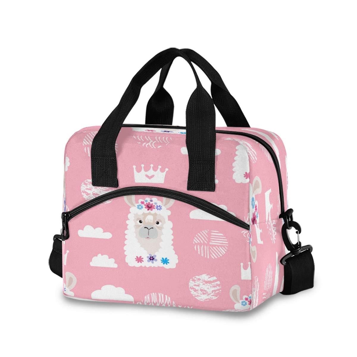 SUABO Insulated Lunch Bag for Women - Cute Llama Princess Tote Lunch Box, Leakproof & Thermal Food Container - Perfect for Work, School, Picnics & Outdoor Activities