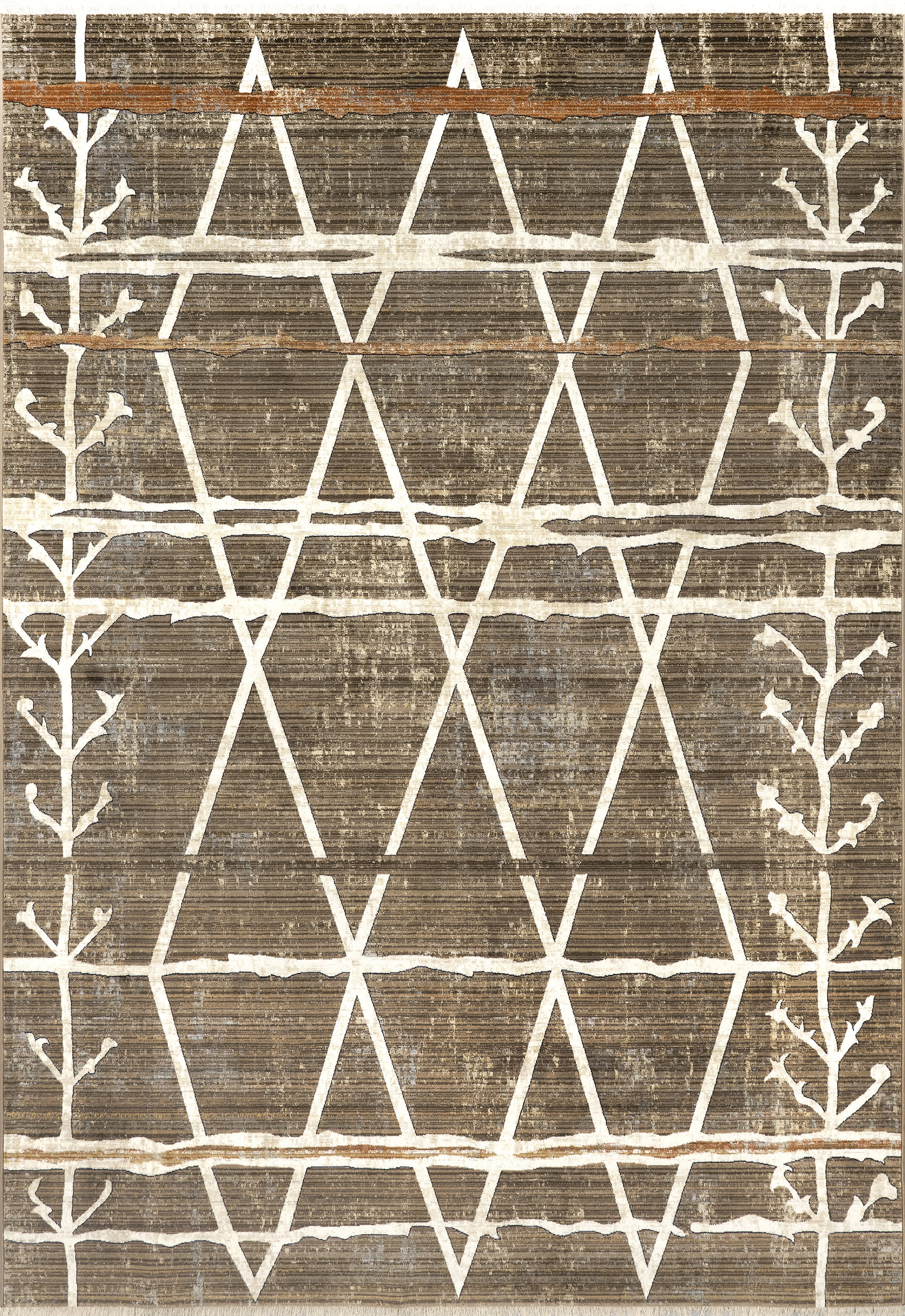 Distressed Trellis Area Rug - Soft Beige Vintage Floor Mat for Living Room, Bedroom & Dining Area | Cozy Autumn Home Decor