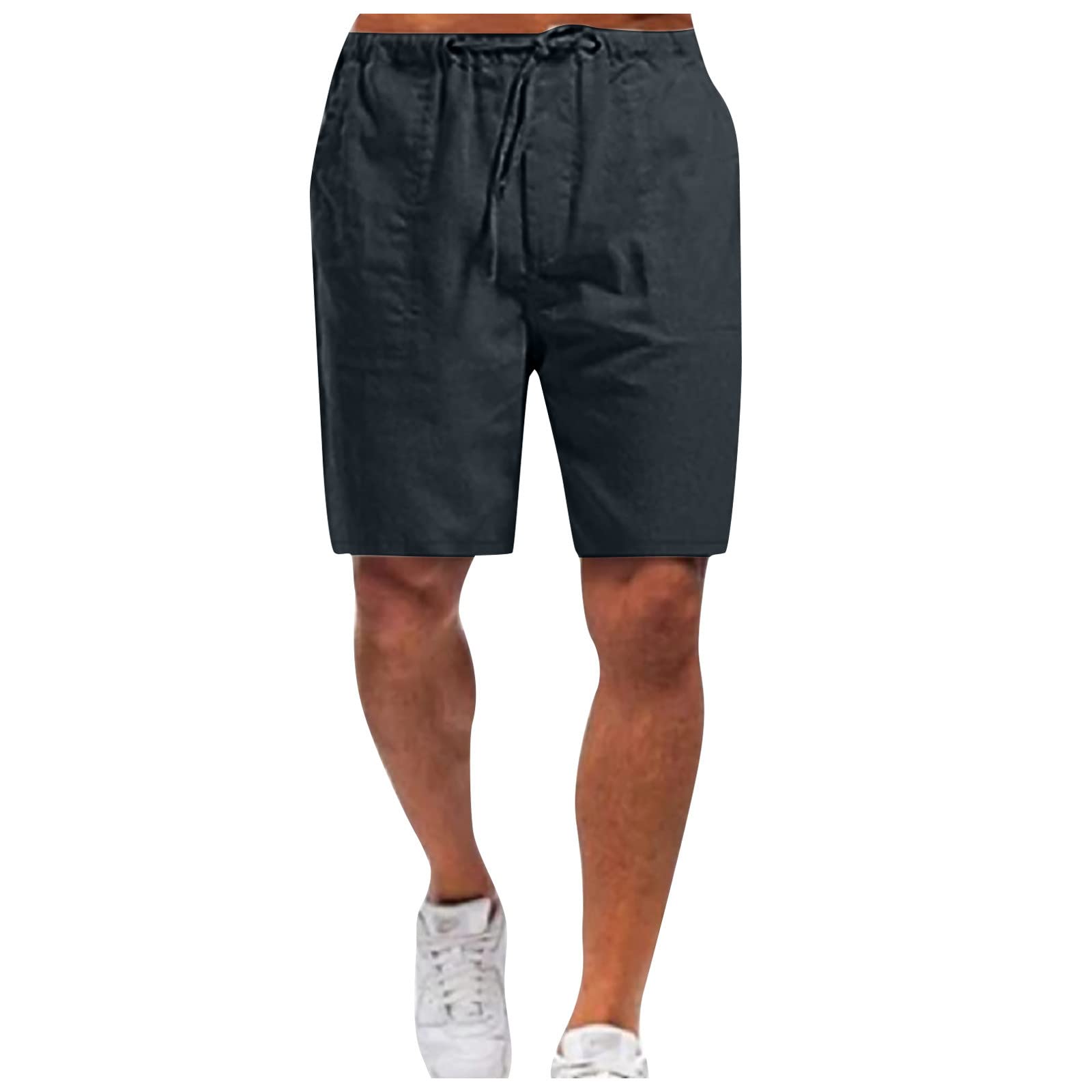 Ymosrh Men's Gym Shorts with Pockets - Stretch Waist for Workout & Casual Wear - S-5XL
