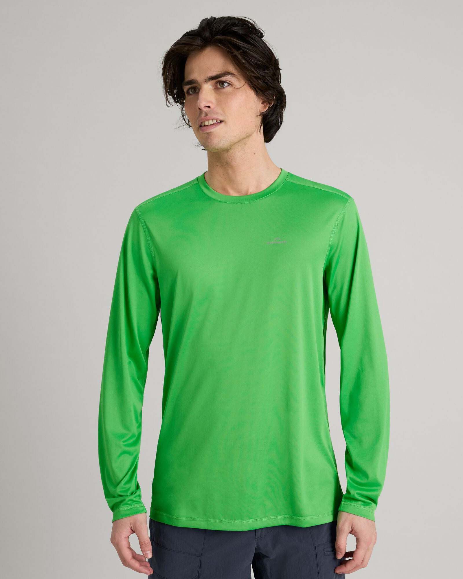 Accion Men's DriMOTION Long Sleeve Moisture Wicking T-Shirt - Lightweight Quick Dry Activewear for Running, Hiking & Gym Workouts