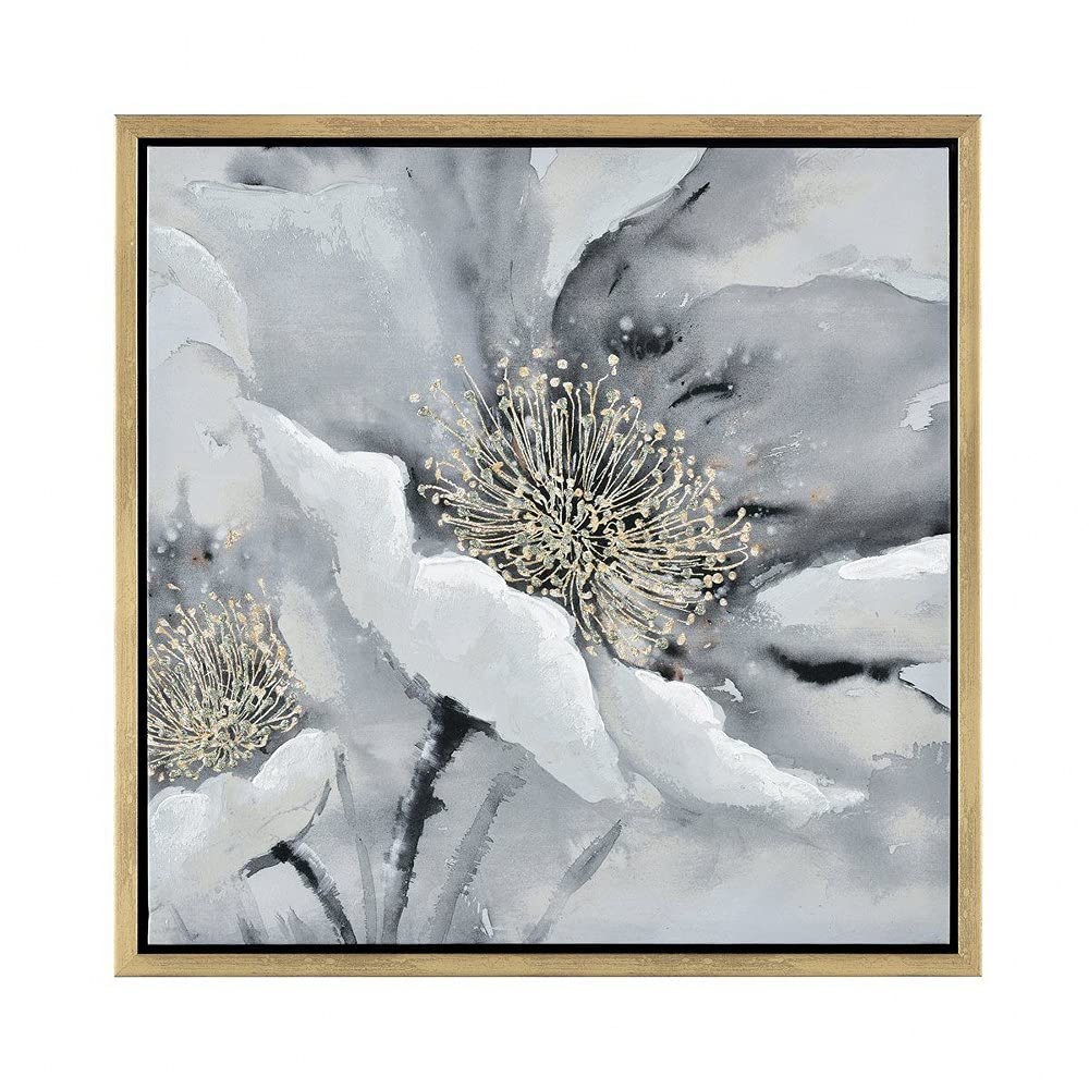 Bowie Bloom II - 23.62 Inch Framed Wall Art Decor, Modern Canvas Painting for Living Room, Bedroom, Office & Home Decor - Perfect Gift Idea for Housewarming, Wedding & Holidays