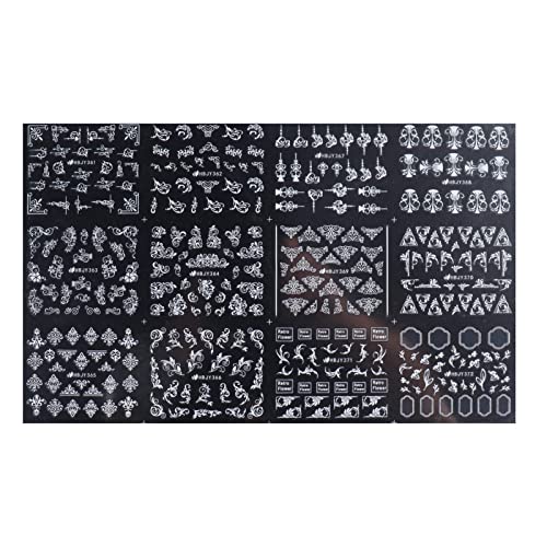 Kaaka Nails Art - 3D Gold Nail Stickers, Non-Fading Ultra Thin Winter Nail Polish Decals for Manicure | Long Lasting Nail Art Accessories for Parties, Weddings & Special Occasions