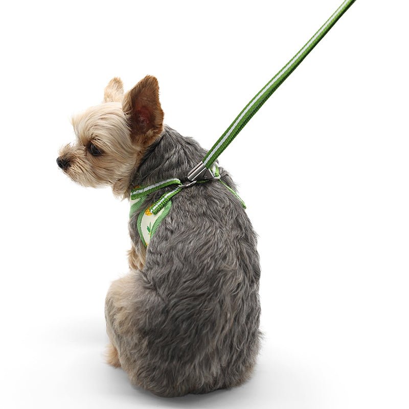 EasyGO Adjustable Pineapple Yellow Dog Harness - Soft & Breathable Pet Vest for Small to Medium Dogs - Perfect for Walking, Running & Outdoor Adventures