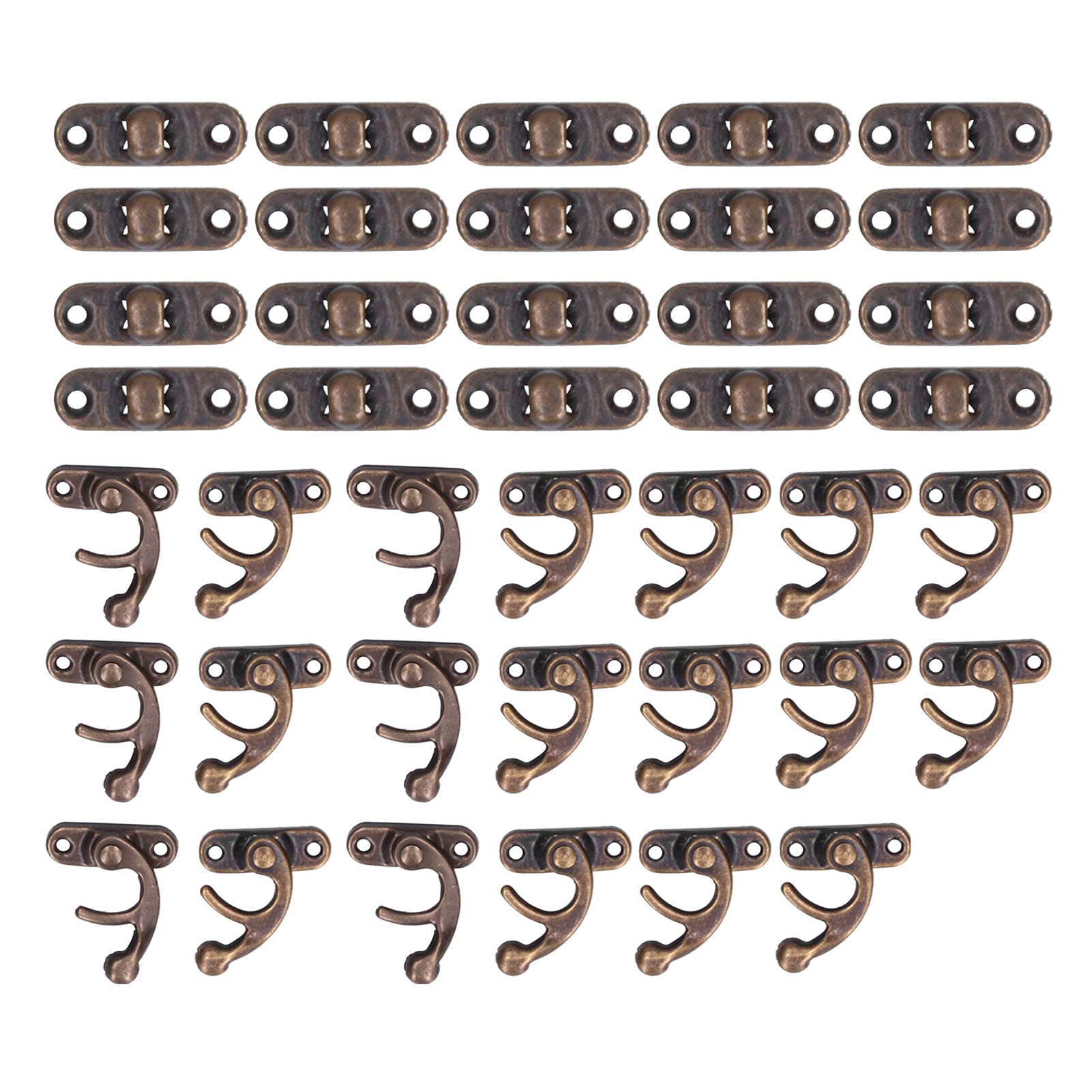 Vintage Swing Arm Box Hook Clasp - Horn Lock Jewelry Box Latch for Wooden Gift Boxes & Jewelry Storage | Perfect for Antique Style Chests, DIY Craft Projects & Wedding Keepsake Boxes