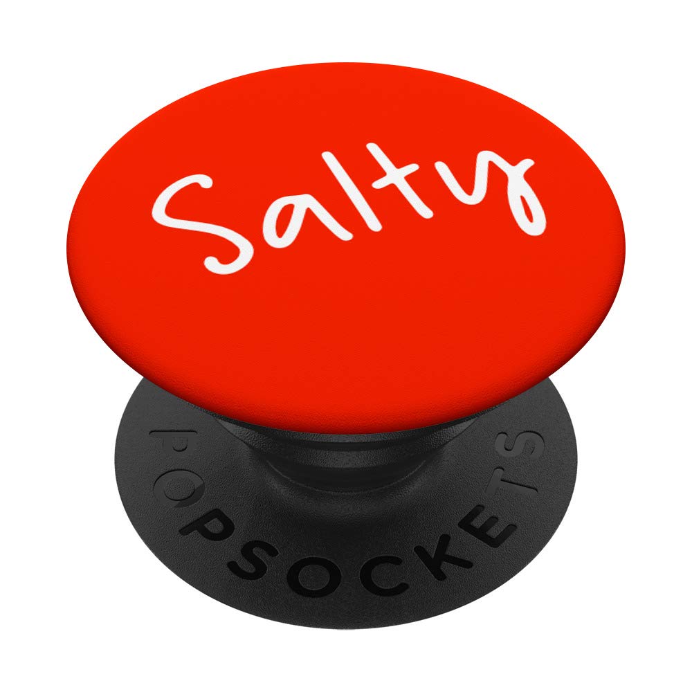 Feeling Salty Word White on Red T-Shirt - Funny Sarcastic Graphic Tee for Men & Women - Perfect for Casual Wear, Gifts, and Humorous Occasions