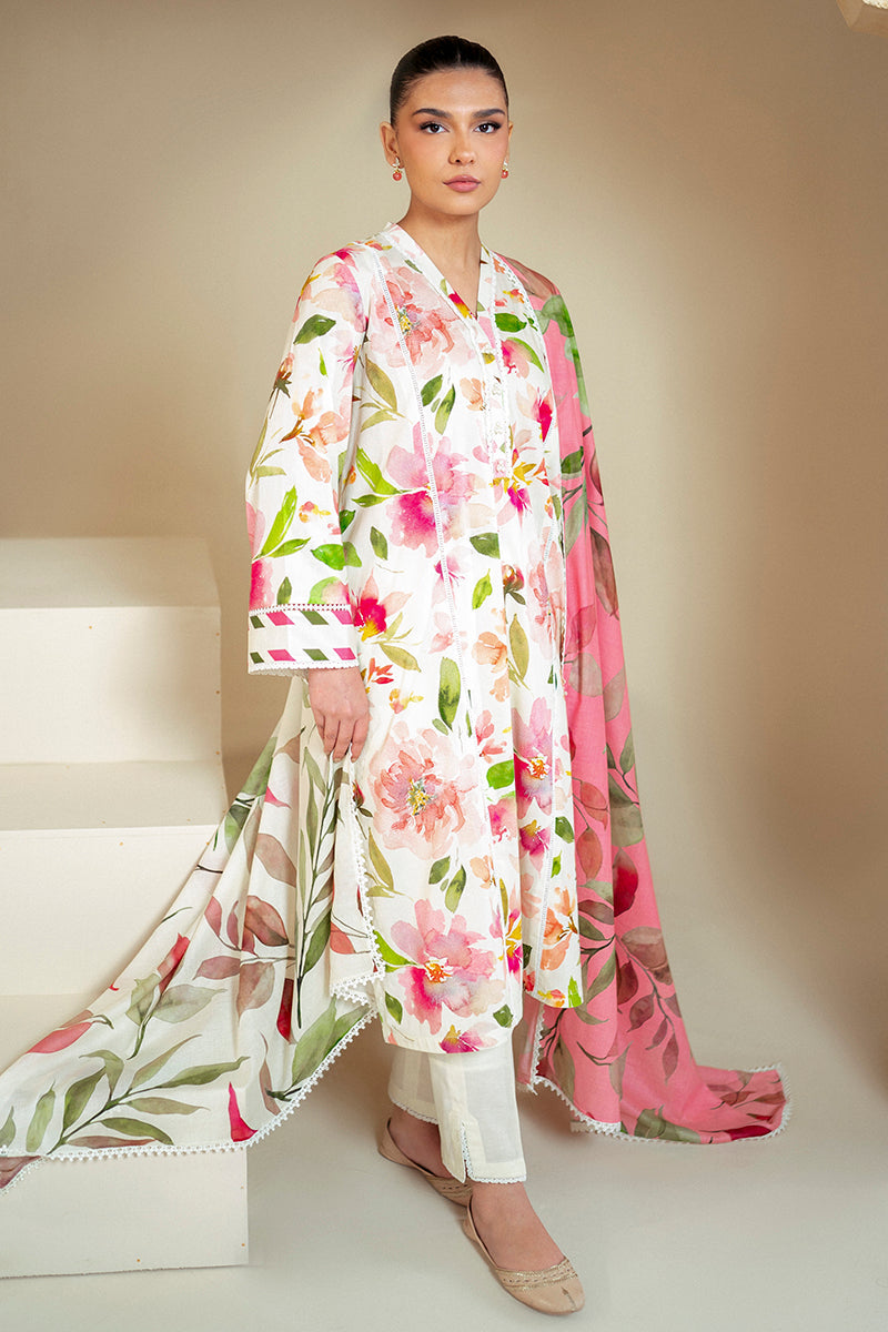 Hazel Willow 3-Piece Lawn Suit for Women - Floral Printed Summer Outfit - Perfect for Garden Parties, Weddings & Outdoor Events