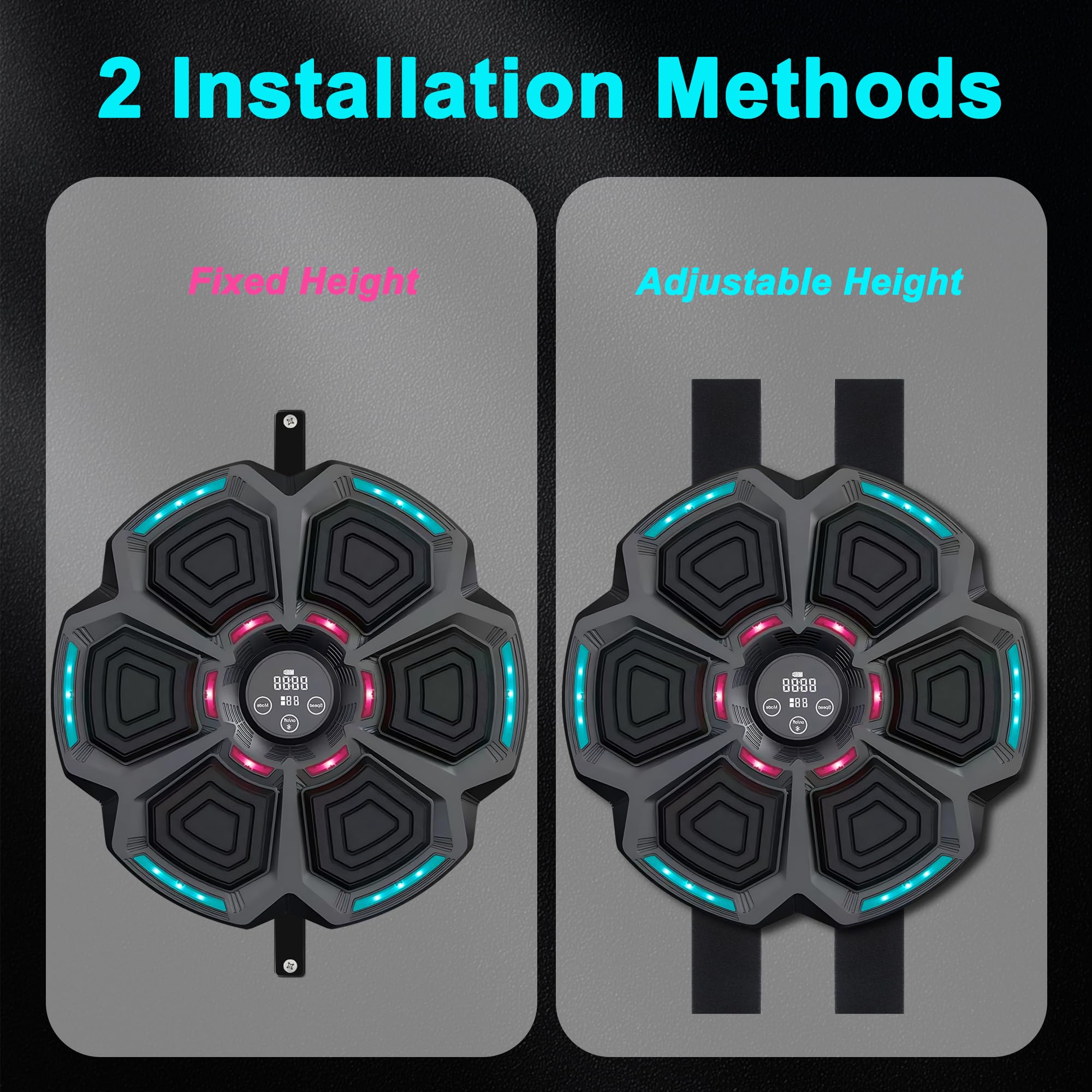 FICTOR Smart Bluetooth Interactive Wall-Mounted Boxing Trainer - Music Boxing Machine for Home Gym, Fitness, Kids & Adults - Perfect for Stress Relief, Cardio Workouts & Family Fun