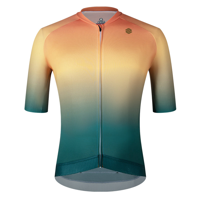 NOVA SUNSET FOREST Men's Athletic Jersey - Breathable Performance Shirt for Running, Cycling & Outdoor Sports | Lightweight Quick-Dry Activewear Top for Gym & Workouts