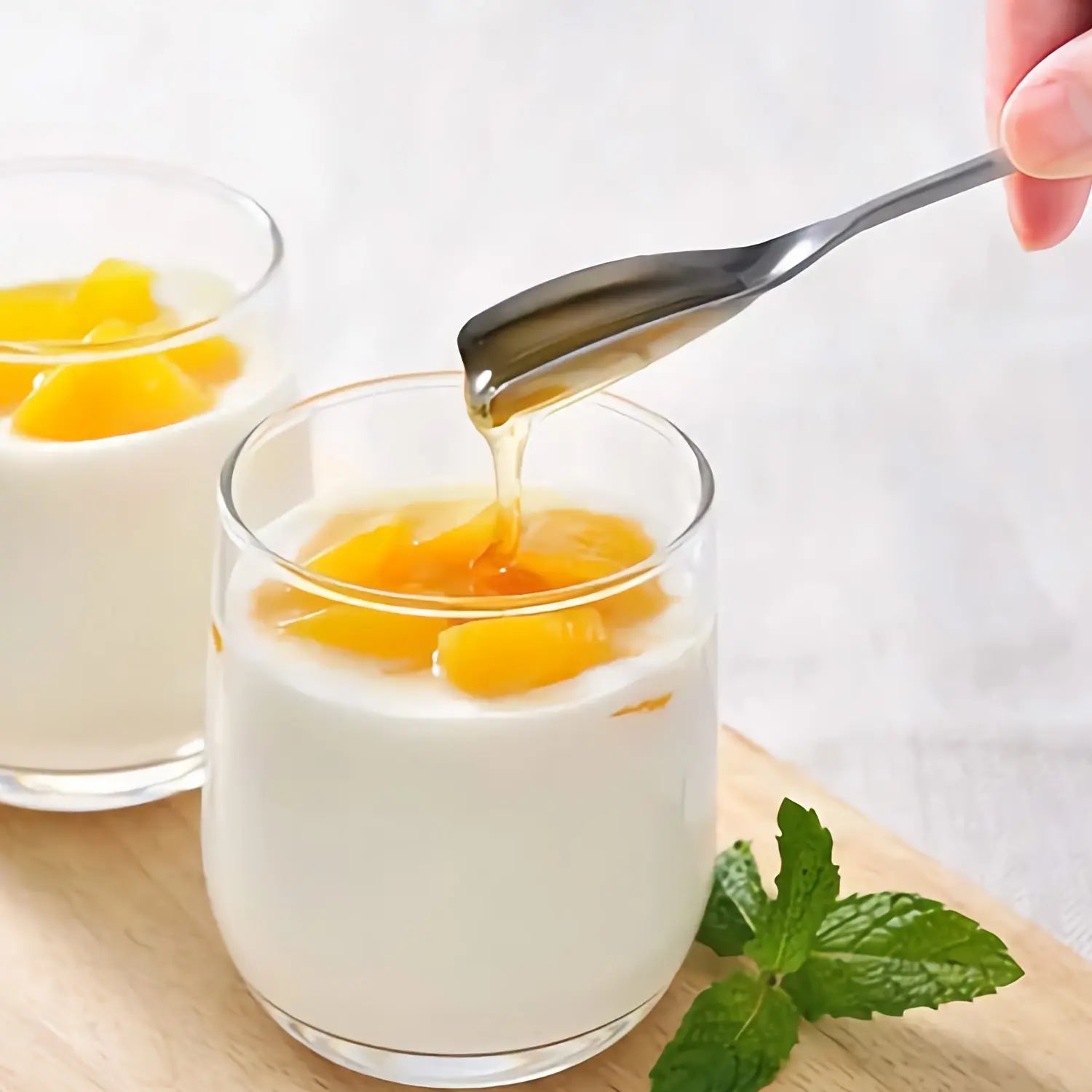 Premium Stainless Steel Honey Spoon with Wooden Handle - Drizzle, Stir & Serve - Perfect for Tea, Coffee, Yogurt & Breakfast