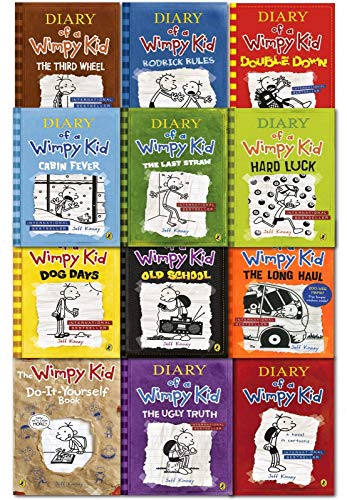 Diary of a Wimpy Kid 12-Book Collection Set by Jeff Kinney - Perfect for Kids' Reading, Gifts & Classroom Libraries