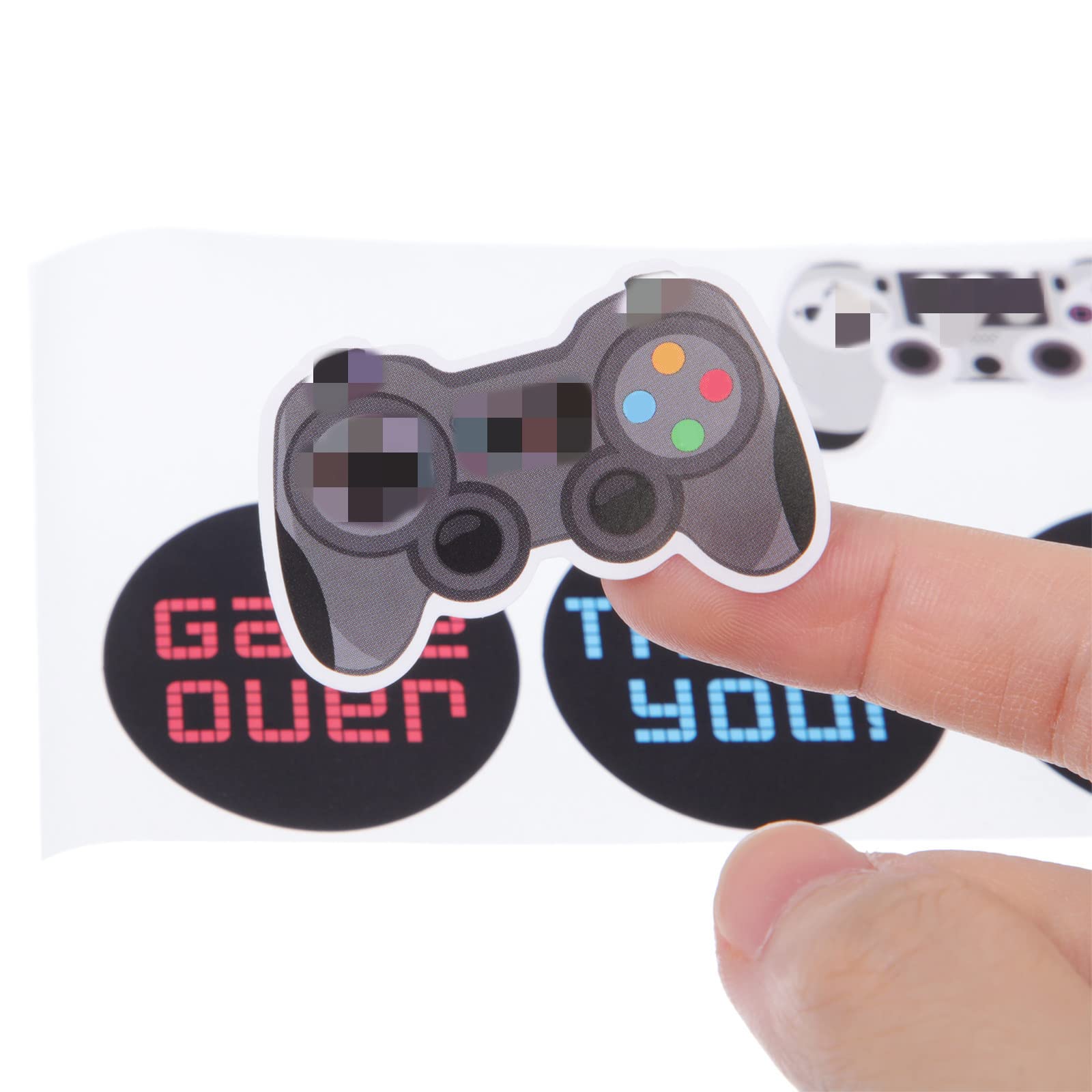 200-Piece Video Game Controller Stickers Set - 5 Unique Styles for Gaming Parties, Boys Birthday Decorations & DIY Accessories - Perfect for Xbox, PS5, Switch & PC Gaming Setup