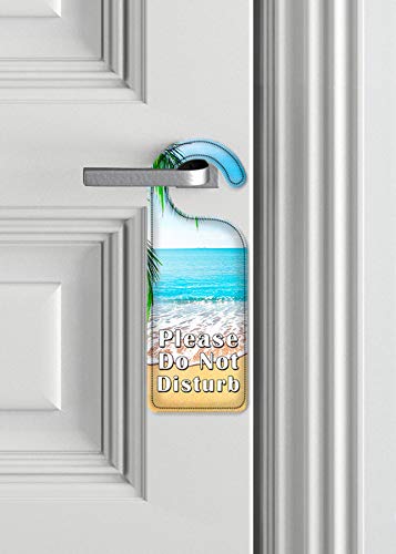 Art Plates Do Not Disturb Door Hanger Sign - Beach Sand View - Perfect for Hotels, Vacation Rentals & Bedrooms (Privacy Sign for Doors)