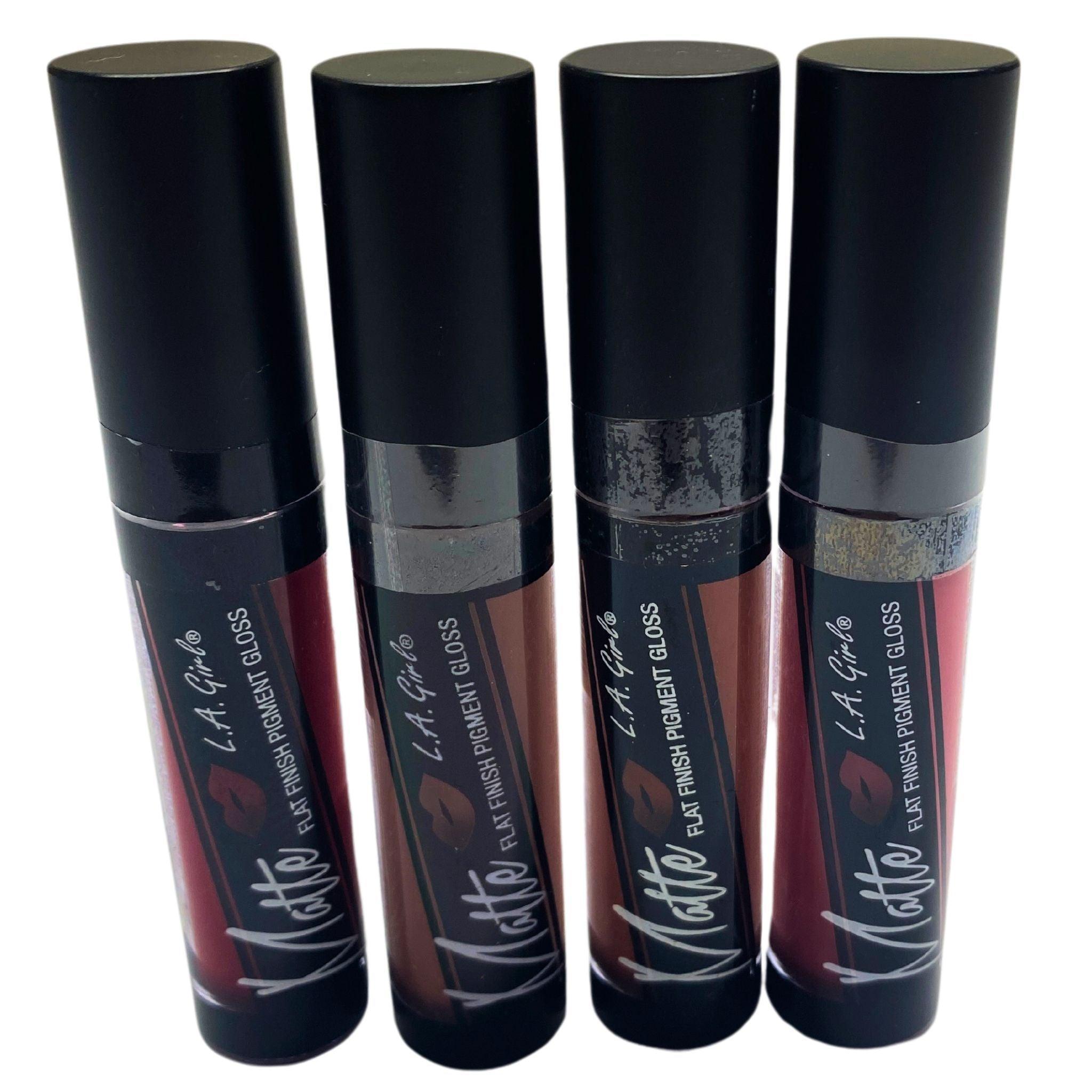 L.A. Girl Flat Finish Pigment Gloss - 100 Pcs Set with Multiple Shades | Vegan & Cruelty-Free Lip Gloss for Everyday Wear, Parties & Special Occasions