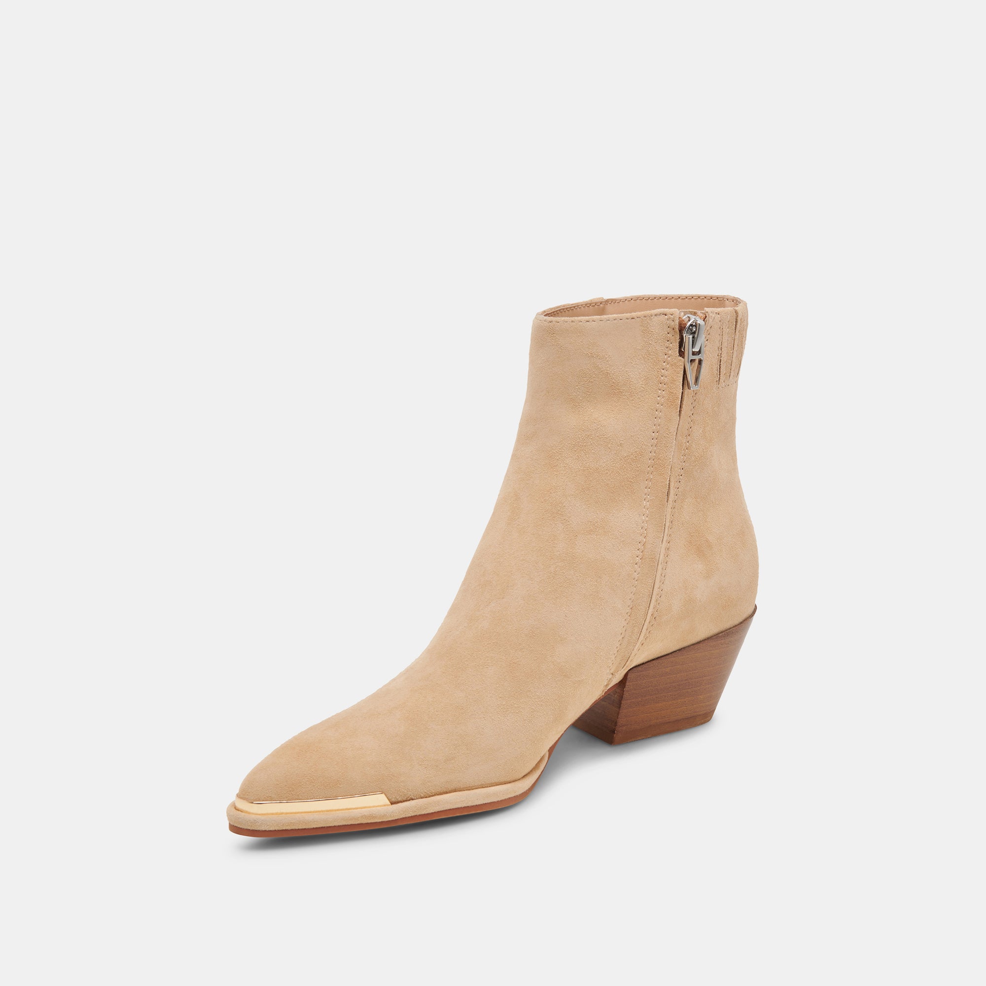 NONAH Wide Booties Tan Suede - Comfortable & Stylish Ankle Boots for Women | Perfect for Fall, Winter & Casual Outfits