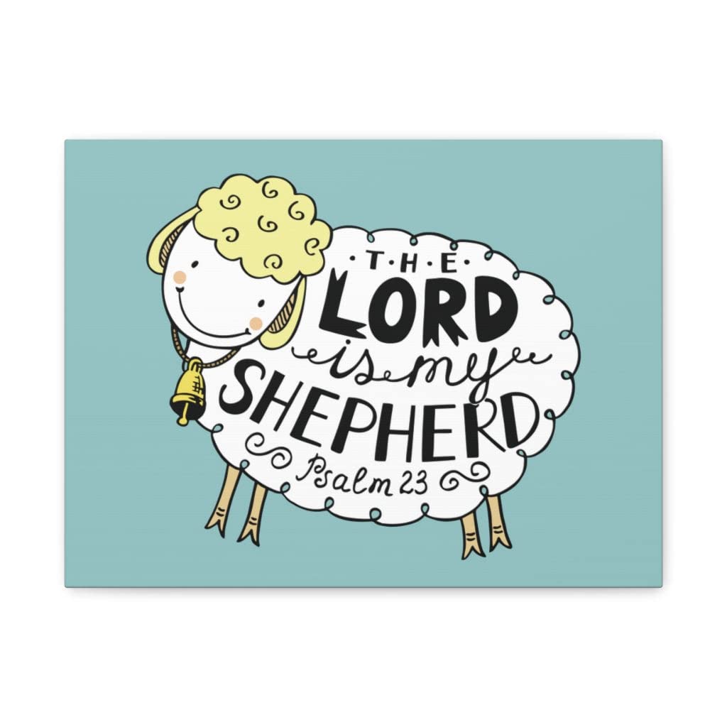 Psalm 23 Bible Verse Wall Art - The Lord is My Shepherd Christian Scripture Print - Ready to Hang Religious Home Decor for Living Room, Bedroom & Church