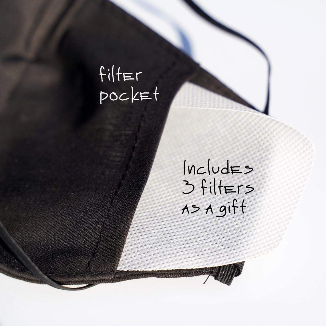 Boom Lab This Is The Way Face Mask - 3-Layer Washable Reusable Around-the-Head Style with Filter Pocket - Silver Edition (Large) - Perfect for Daily Wear, Travel & Outdoor Activities