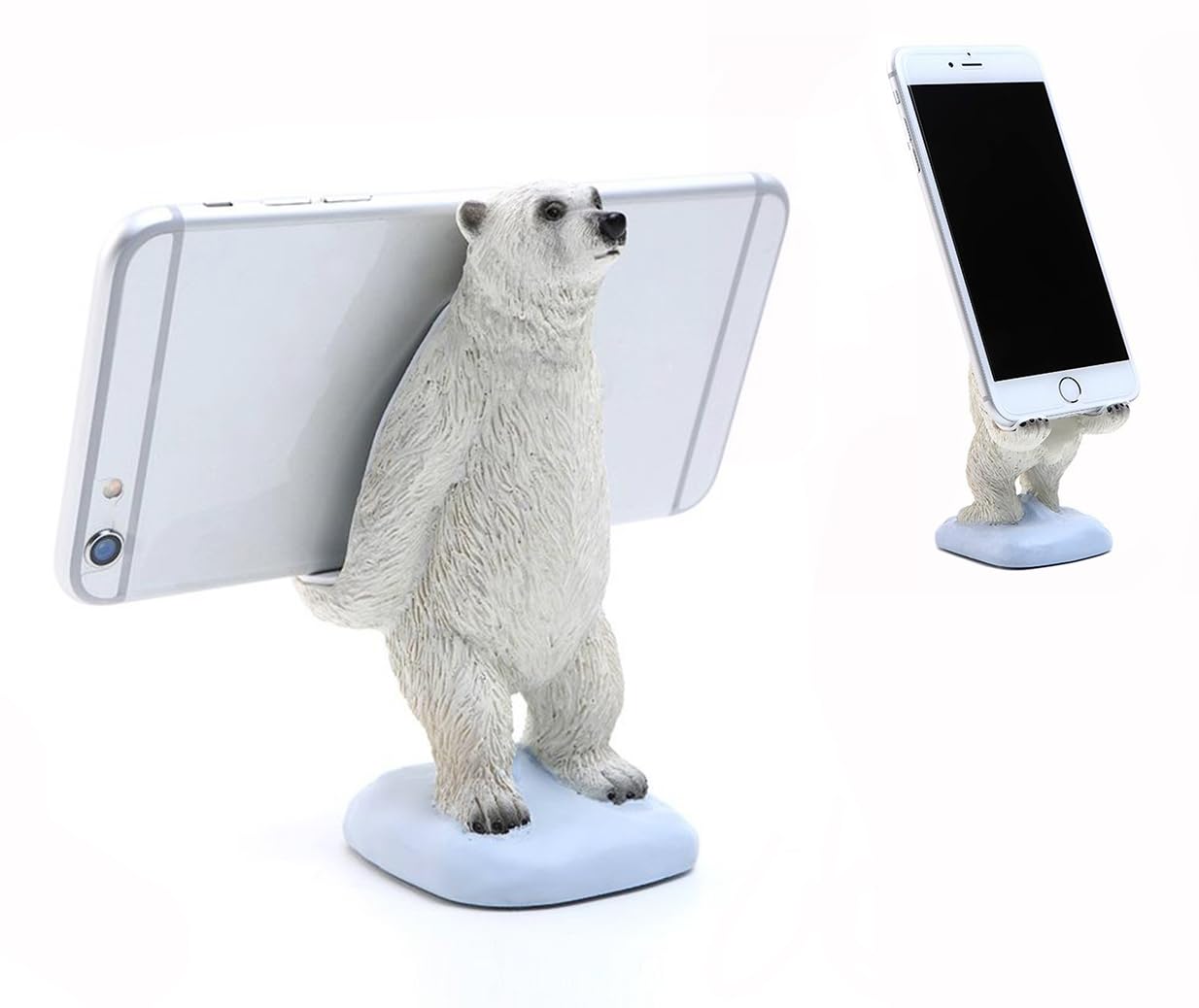 Adorable Polar Bear Phone Stand - Cute Animal Desk Holder for Smartphones & Mobile Phones | Perfect for Office Decor, Home Workspace, and Gift Ideas