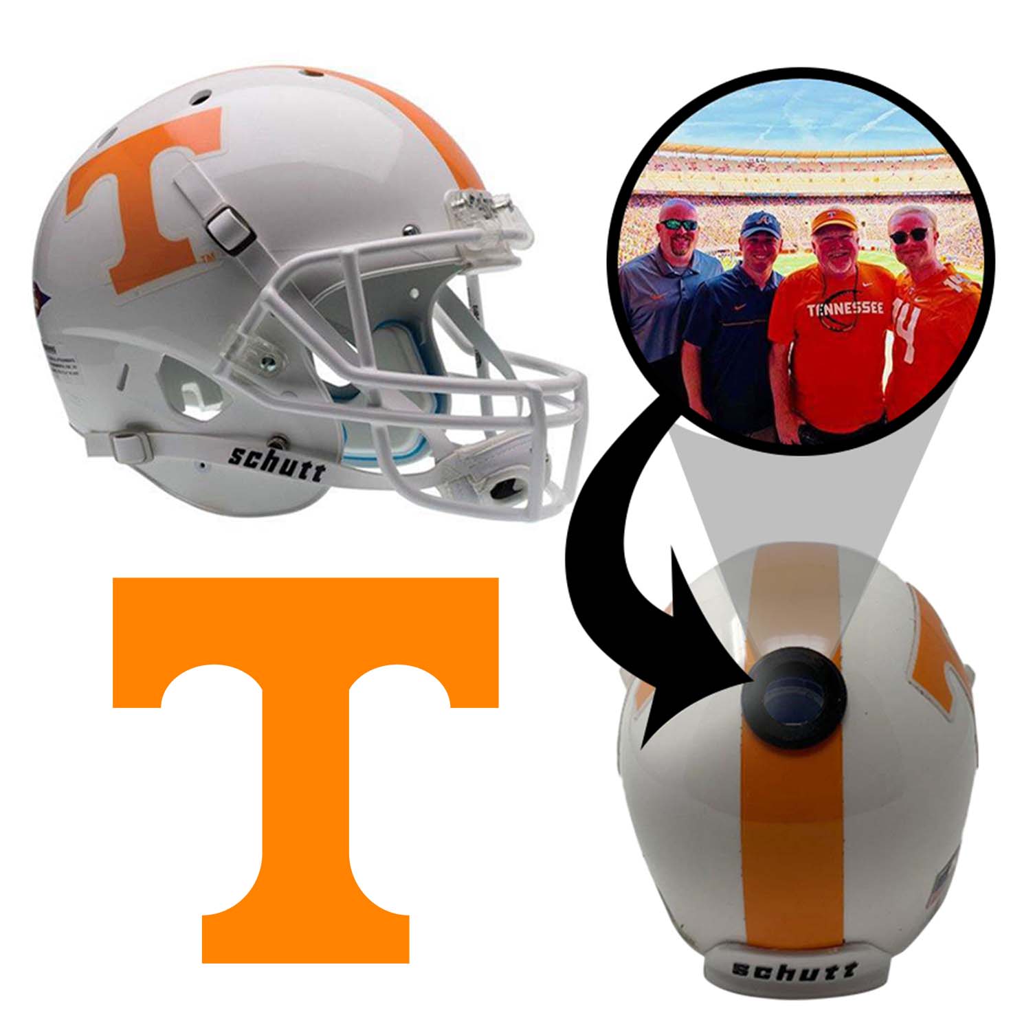 Tennessee Volunteers College Football Collectible Mini Helmet - Officially Licensed NCAA Replica - FANZ Collectibles - Perfect for Home Decor, Sports Memorabilia Displays & Gifts for Football Fans