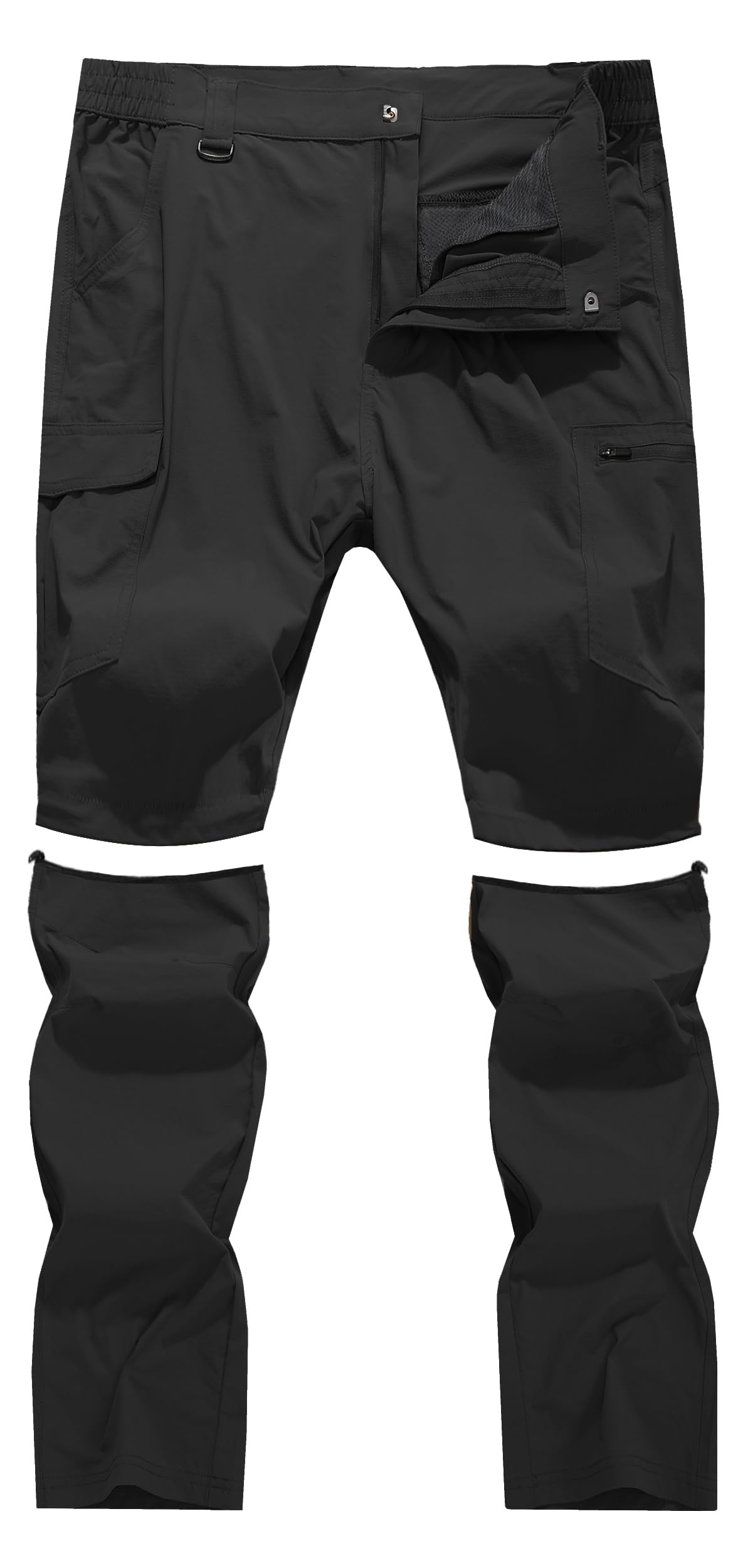 Men's Hiking Convertible Zip-Off Pants - Waterproof Quick-Dry Lightweight Outdoor Cargo Pants for Fishing, Safari, Travel & Work | Perfect for Adventure & Outdoor Activities