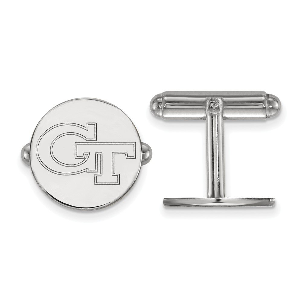 Georgia Tech Yellow Jackets GT Sterling Silver Cuff Links - Perfect for Graduation, Alumni Events, and Formal Occasions