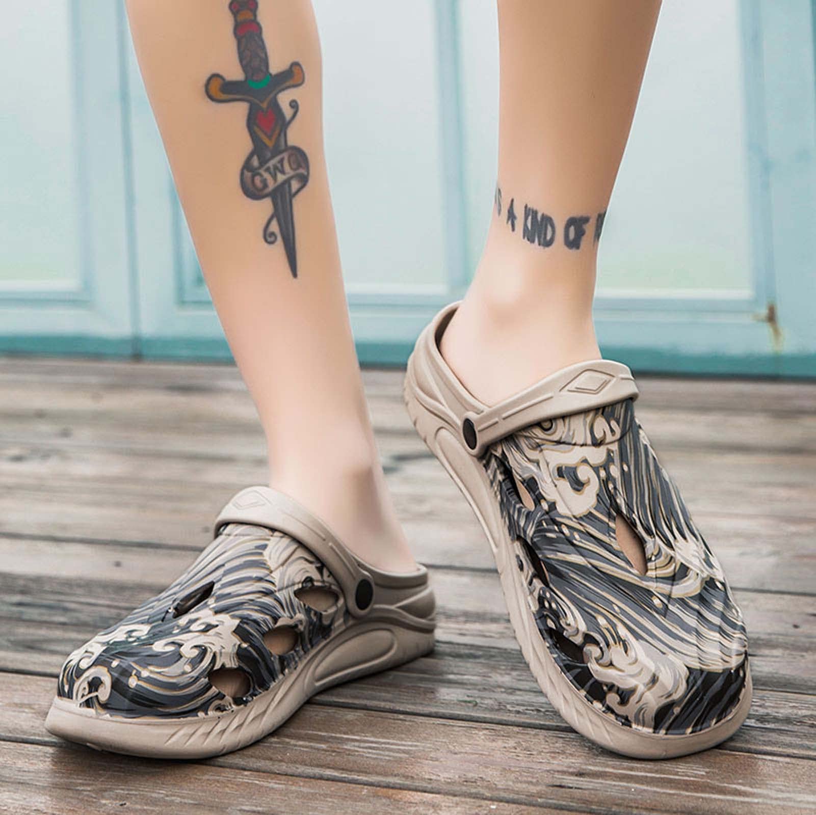Men's Camouflage Garden Clogs - Lightweight Water Sandals with Slip-Resistant Rubber Sole for Outdoor Activities, Yard Work & Beach Wear