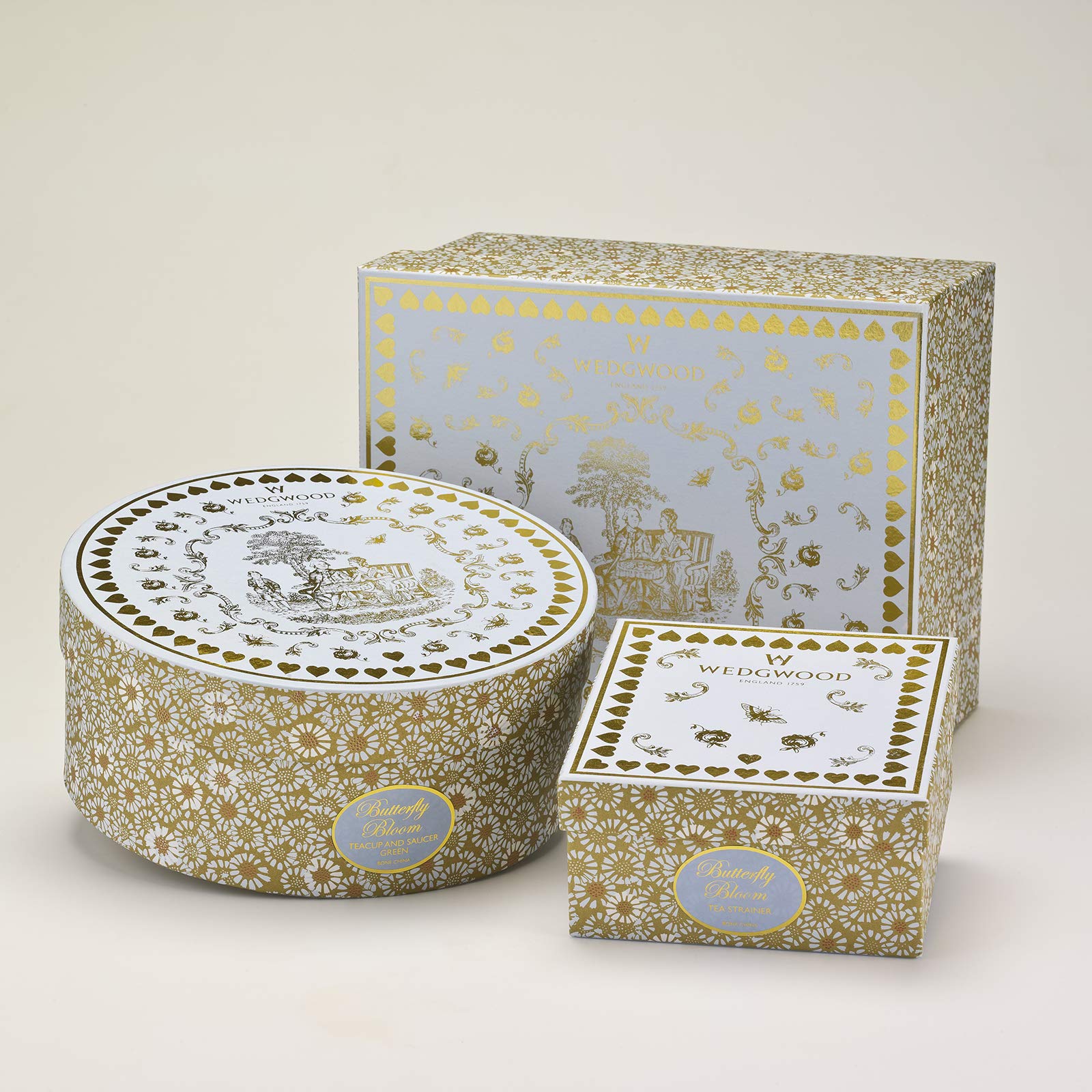 Wedgwood Butterfly Bloom Sugar Bowl and Creamer Set - Elegant Tea & Coffee Serving Set for Afternoon Tea, Bridal Shower, and Home Decor