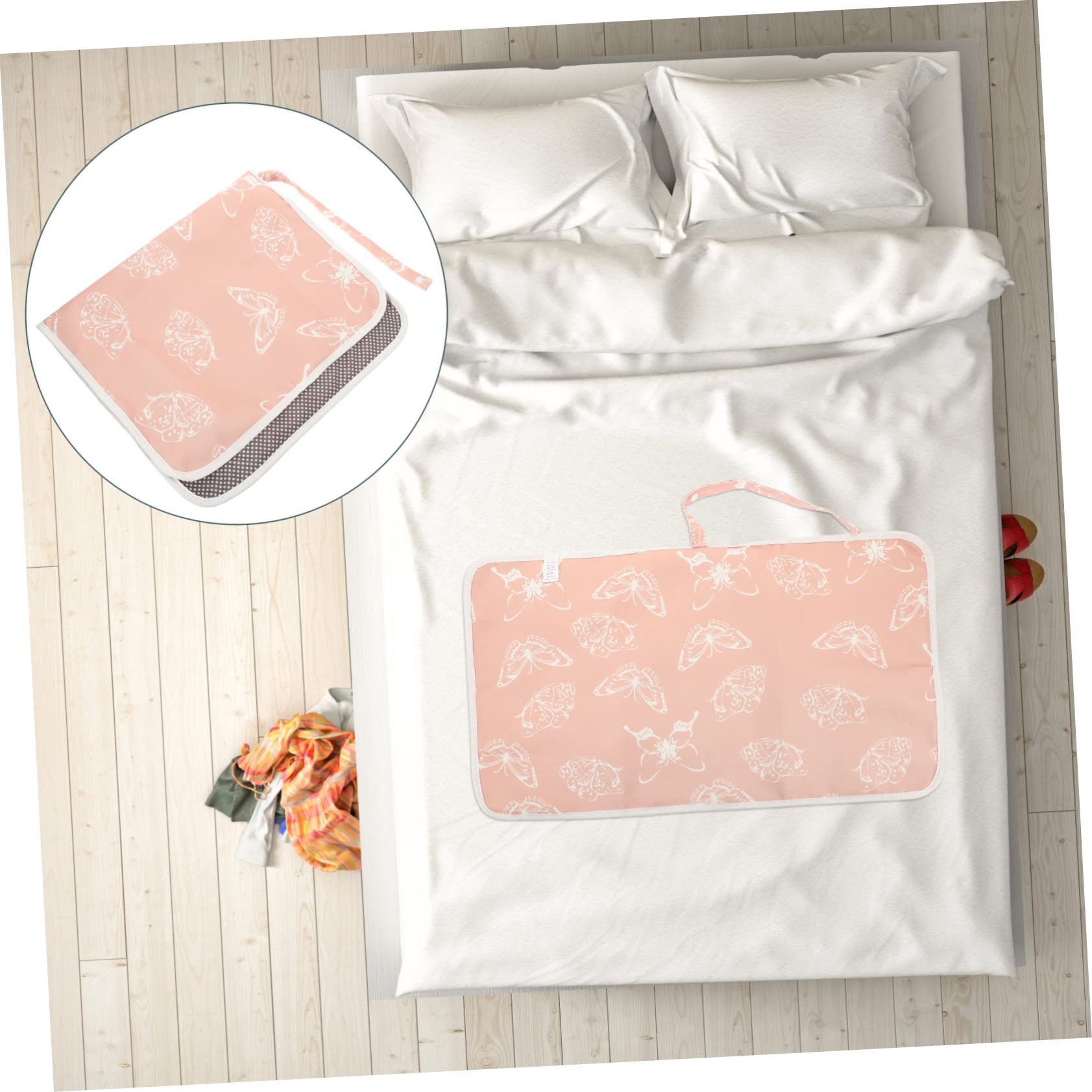 5-Pack Portable Baby Changing Mat with TPU Waterproof Layer & Sanitary Disposal Bags - Waterproof Diaper Changing Pad for Travel, Nursery, and On-the-Go Parents