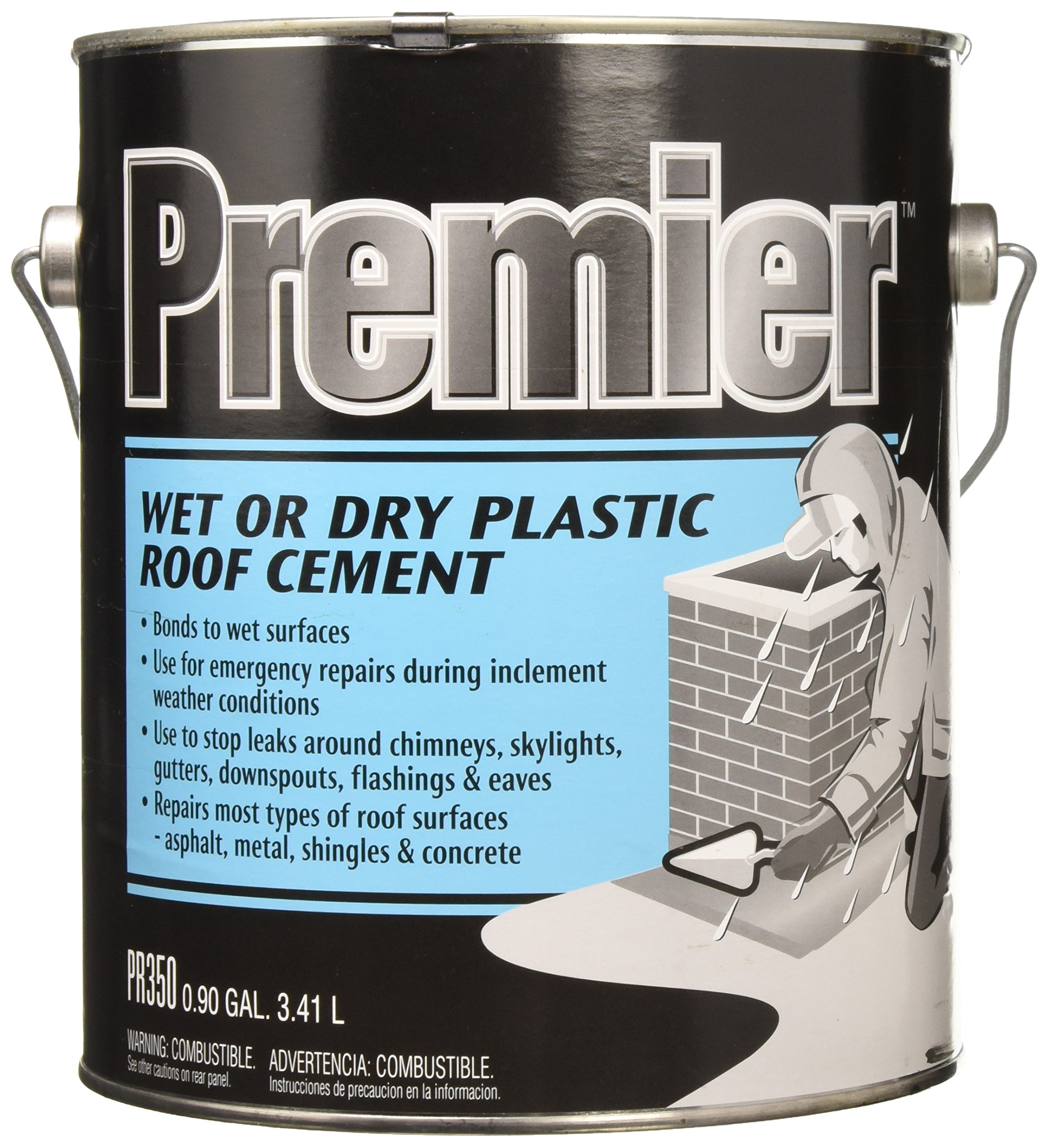 Henry TV205697 GAL Wet/Dry Roof Cement - Premium Asphalt-Based Sealant for Leak Repair, Roof Patching & Waterproofing (Perfect for Shingles, Metal Roofs & Chimney Flashing)