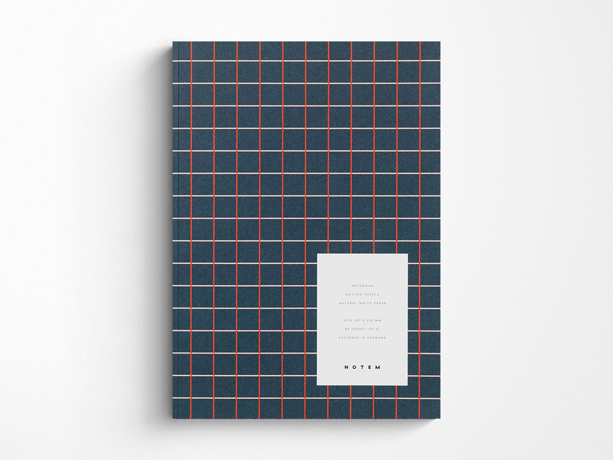 Notem VITA Journal - Medium Size, Dark Blue Grid Notebook for Writing & Sketching | Perfect for Bullet Journaling, Note Taking & Creative Planning