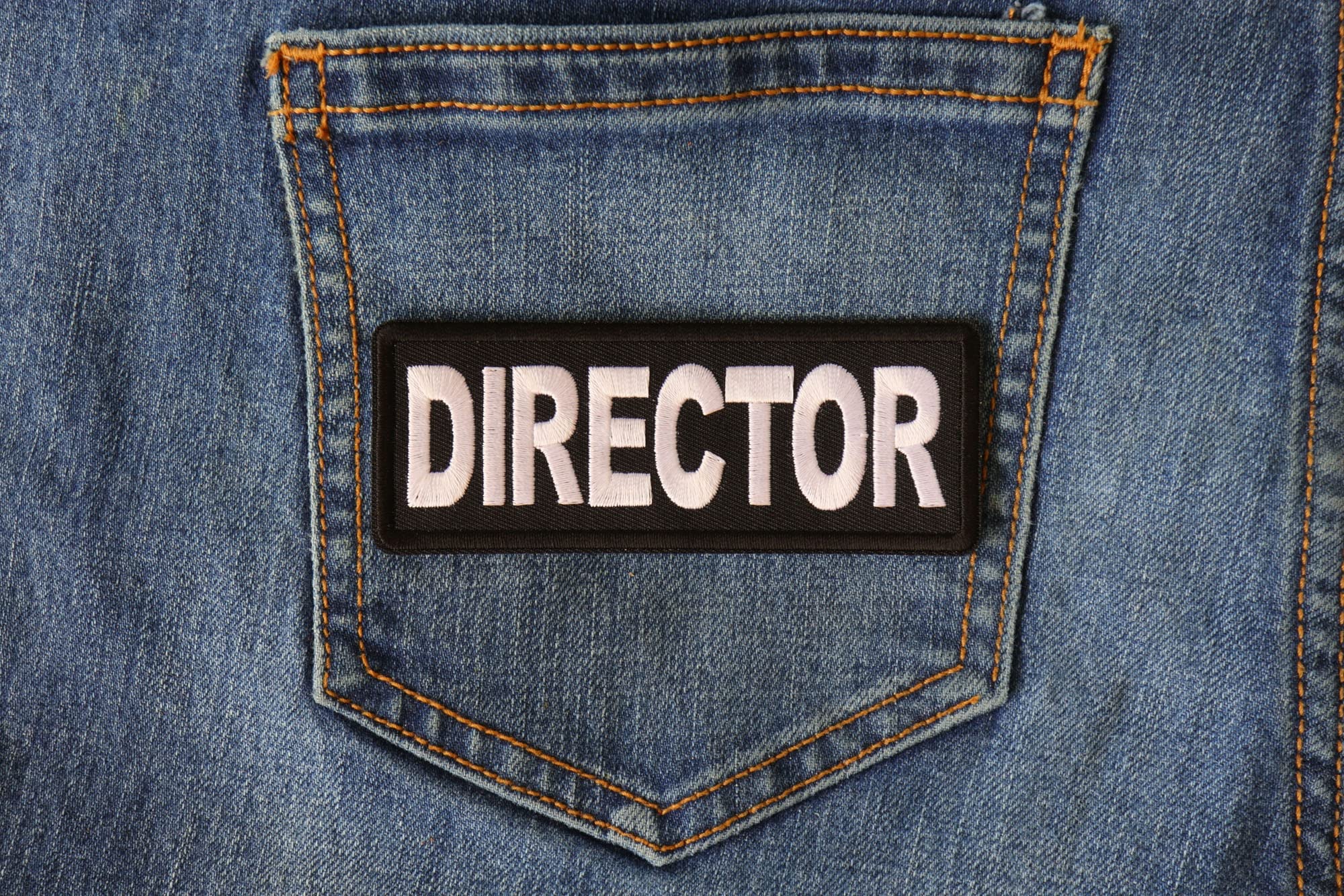Director Iron On Patch - 4x1.5 Inch Embroidered Badge for Costumes, Jackets & Backpacks - Perfect for Film Crew, Theater & Cosplay
