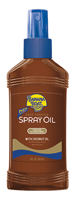 Banana Boat Dark Tanning Oil SPF 0, 8 oz - Natural Sun Tan Accelerator for a Deep, Even Tan | Perfect for Beach, Pool & Outdoor Activities
