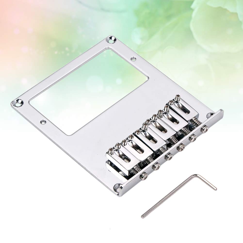6 String Guitar Bridge Parts - Electric & Acoustic Guitar Bridge Plate with Saddle & Dual Pickups | Premium Guitar Bridge Accessories for Enhanced Sound & Performance | Perfect for Guitar Upgrades, Repairs & Custom Builds