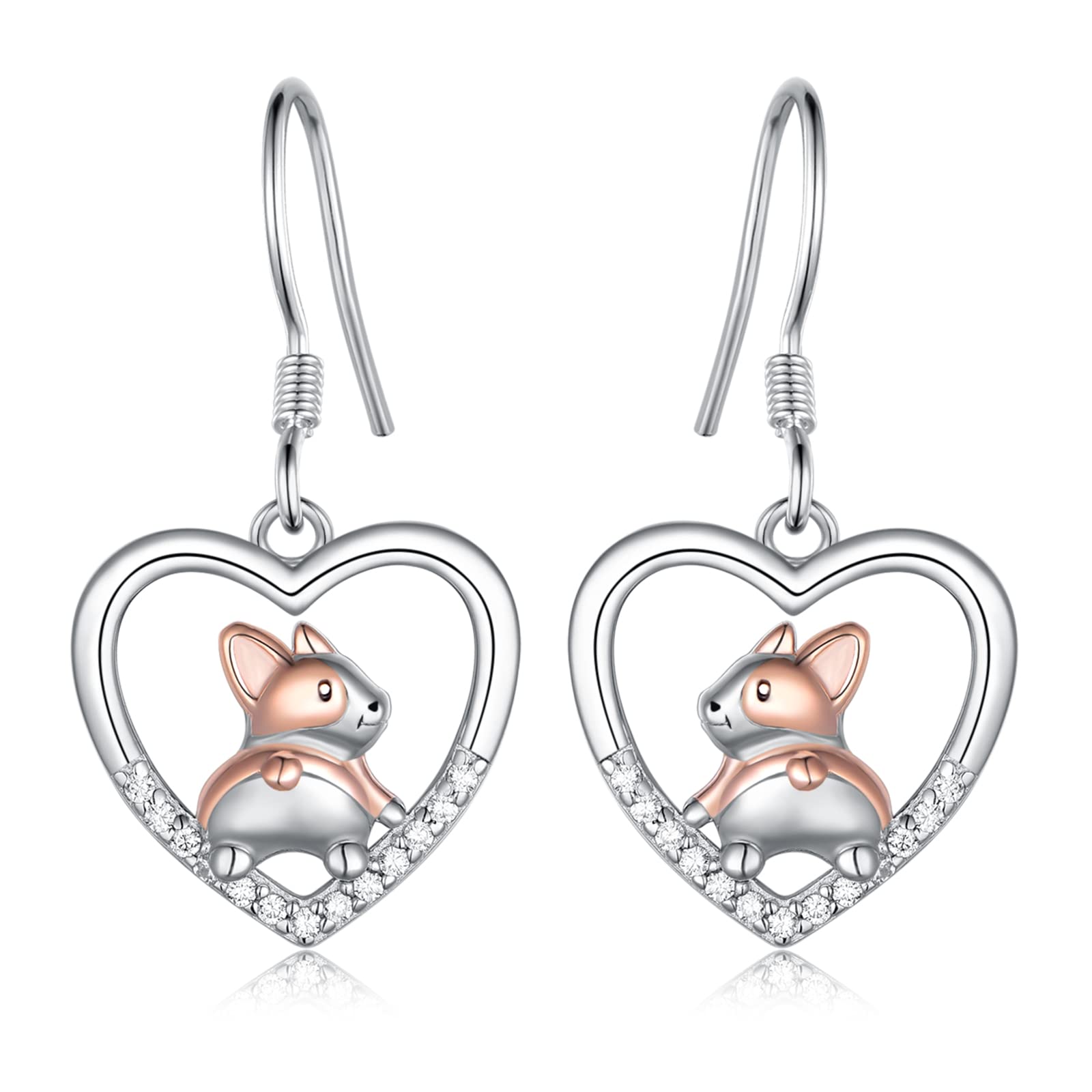 Sterling Silver Dog Earrings - Corgi, Beagle, Husky Dangle Earrings for Women | Perfect Dog Lover Gift for Everyday Wear, Parties & Special Occasions