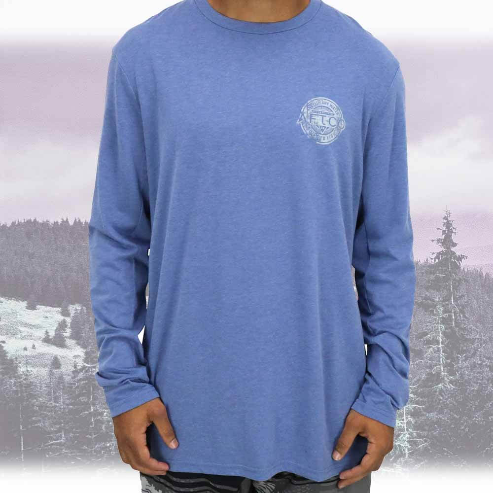 AFTCO Rogue Moonlight Heather Long Sleeve Performance Shirt - Moisture Wicking, UV Protection for Fishing, Hiking & Outdoor Activities