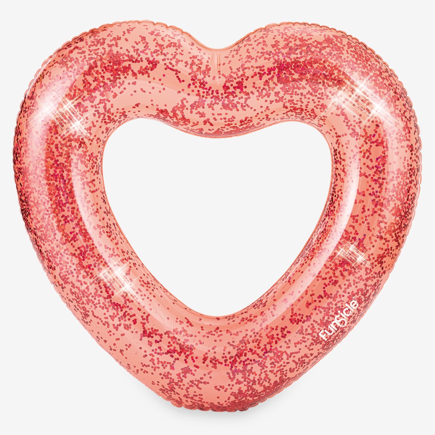 Funsicle Glitter Heart FunTube - Sparkling Pool Float for Summer Parties, Beach Vacations & Instagram Photos | Fun Water Toy for Adults & Kids