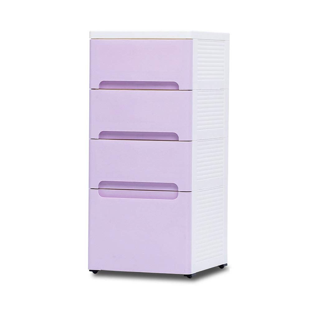 35 Quilted Storage Cabinet with Drawers - Narrow Plastic Organizer for Bathroom, Kitchen & Snacks | Space-Saving 3-Layer Design (Purple) | Perfect for Small Gaps & Tight Spaces