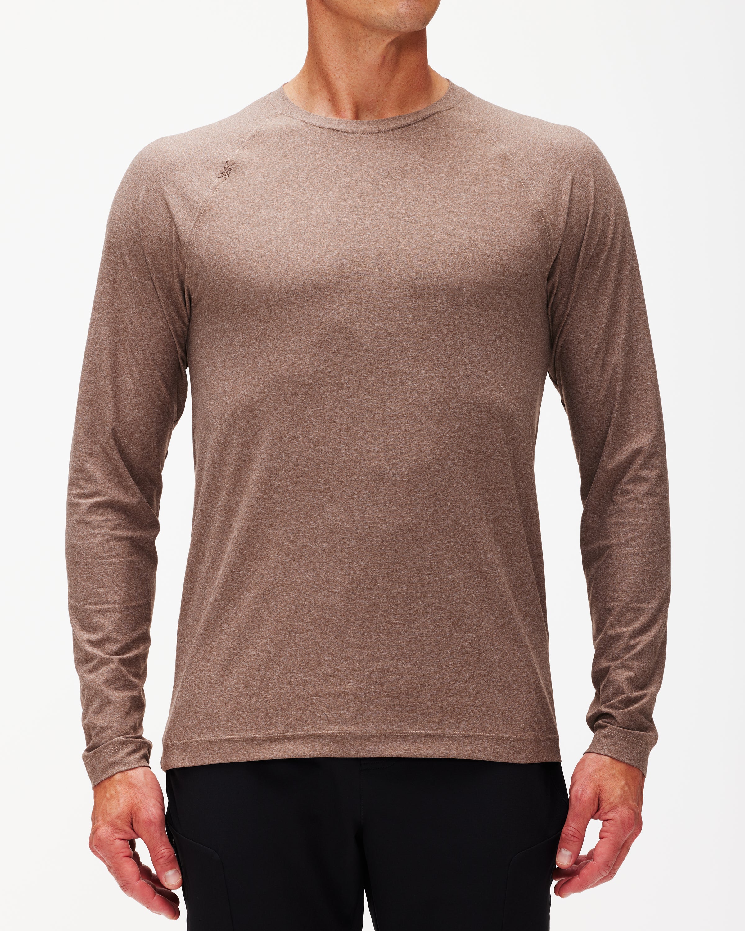 Rhone Reign Long Sleeve Men's Performance Shirt - Moisture Wicking & Odor Resistant Workout Top for Gym, Running & Outdoor Activities