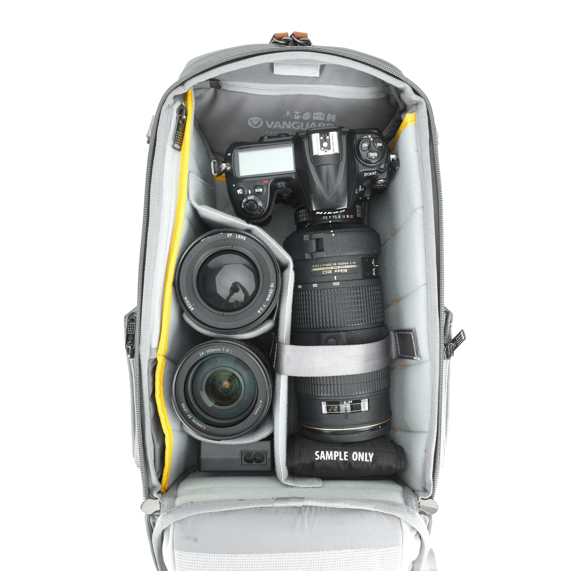 VEO CITY B37 Compact Camera Backpack with Detachable Pouch - Lightweight & Durable Gray Photography Bag for DSLR, Mirrorless Cameras - Perfect for Travel, Hiking & Outdoor Photography