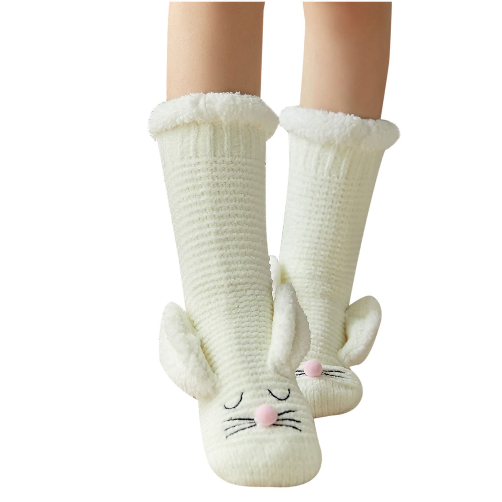 Women's Fuzzy Winter Socks - Ultra Soft Warm Fleece-Lined Non-Slip Cozy Slipper Socks for Home, Office & Travel | Perfect Gift for Christmas & Cold Weather
