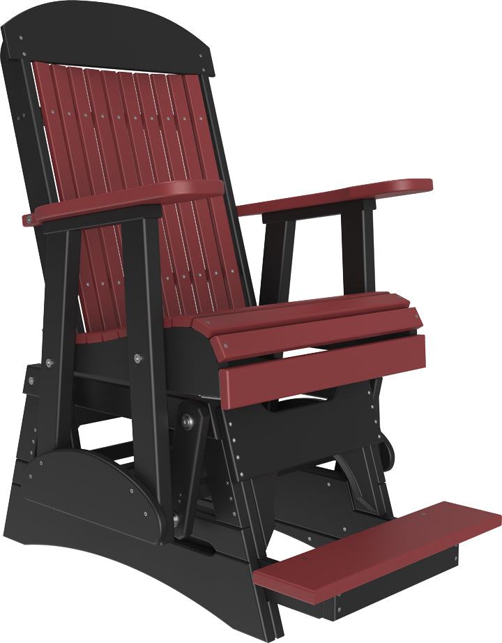 LuxCraft 2-Foot Classic Balcony Glider Chair - Outdoor Patio Swing for Relaxing, Porch Rocking, and Garden Lounging