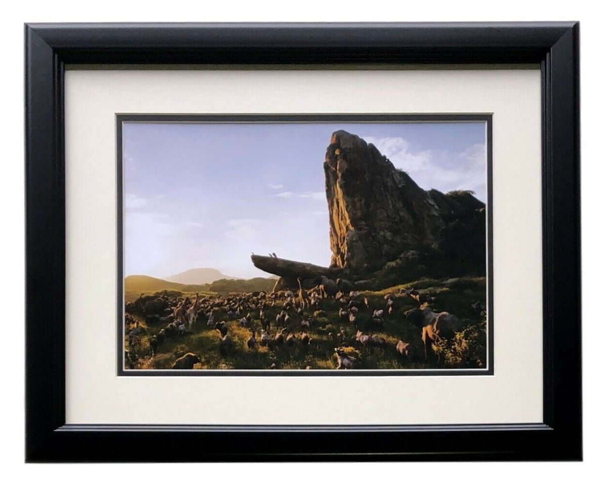 The Lion King Pride Rock Gathering 11x14 Framed Commemorative Photo - Perfect for Disney Fans, Home Decor, and Gift Giving